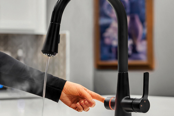 Filtration/Hot Water Combo - Contemporary C-Spout Faucet With Digital  Instant Hot Water Dispenser and Filtration System